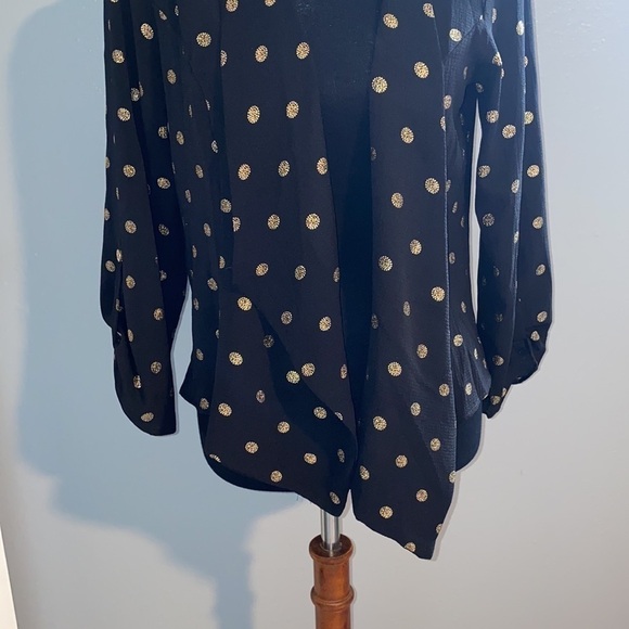 Beautiful black & gold polka dot Jacket Large - Picture 2 of 9